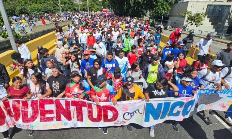 Juventud venezolana se movilizó en defensa de las políticas de Protección Social